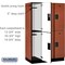 Salsbury Industries Wardrobe Locker, 45" W, 21" D, 76" H, (3) Wide, (6) Openings, Cherry 22361CHE - alternate 5